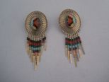 Southwestern style Sterling Concho base Earrings.