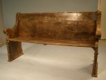 Solid Oak Church Pew