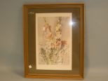 American School Print, Signed -