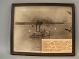 Capitol Steamer Framed Photograph, 1862 - Largest sternwheel packet ever built.