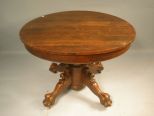 Round Oak Claw Foot Table