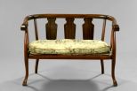 American Late Victorian Stained Mahogany Settee