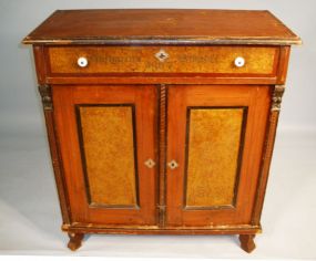Early Pine Pantinated Cabinet Dated 1907