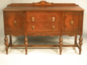 9 Piece Walnut Depression Dining Room Suite