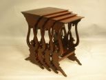 Rosewood Gothic nest of 4 tables