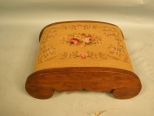 Walnut needlepoint Footstool