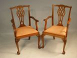 Pair of Chippendale Arm Chairs