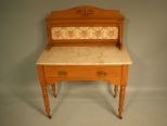 Nice English Mable Top Washstand