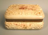 Extremely Rare and Large Wave Crest Opal Glass Jewel Casket