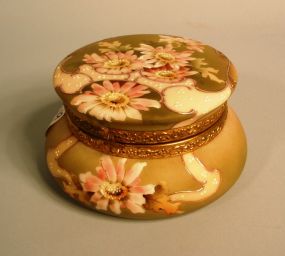 Good C. F. Monroe Gilt-Brass-Mounted Nakara Glass Circular Jewel Box