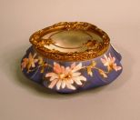 Large Gilt-Brass-Mounted Nakara Glass Ashtray