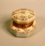 Good Gilt-Brass-Mounted Nakara Glass Octagonal Jewel Box