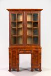 American Late Classical Mahogany Secretary-Bookcase