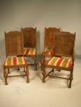 Set of 4 Chairs Walnut Depression Chairs