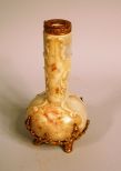 Gilt-Brass-Mounted Wave Crest Glass Cabinet Vase