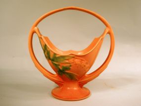 Roseville Handled Basket Vase
