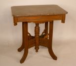 Marble Top Walnut Side table