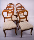 Set of 6 Walnut Chairs