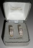 18K yellow gold plated earrings 25 pts. T/W.