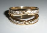 Ladies Gold and Diamond Insert Ring