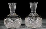 Pair of Cut Glass Water Carafes
