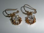 14KT Victorian Diamond Earrings, 1880 1.9KT