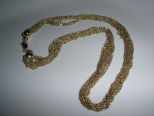 10 Strand Gold Mesh Necklace