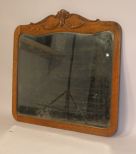 Oak Frame Beveled Mirror
