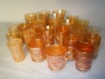 Collection of 20 Carnival Glasses