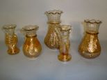 Assorted Carnival Glasses Vases