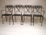 Four Iron Patio Chairs
