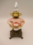 Hand Painted Oil Lamp Converted