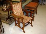 Rare Oak Chair with Lion Heads and Paw Feet