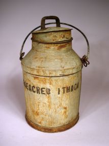 Old Dairy Milk Can with Lid
