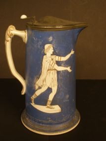 Large Blue Milk Pitcher