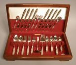 Set of Silver Plate Flatware in Case