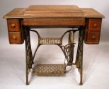 Oak Singer Sewing Table