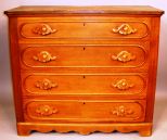 Walnut Victorian 4-Drawer chest