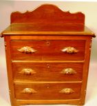 Walnut 3-Drawer Victorian Wash Stand