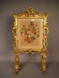 Gesso/Gilt French Fire screen