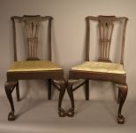 Pair Irish Chippendale chairs