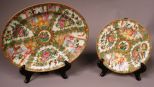 Period Rose Medallion Plate and Platter