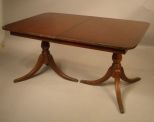 2 Pedestal Duncan Phyfe Dining Table