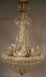 Rare Chandelier with Swans Globes