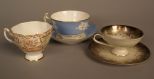 Collection of Three Porcelain Cups and Two Saucers