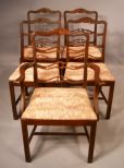 Set of 5 Mahogany Dining Chairs