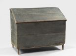 Vernacular American Polychromed Slant-Lid Wooden Box