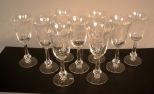 10 Iced Tea Glasses, Heisey Dolly Madison Rose Stemware