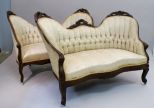 Fine Pair of Victorian Loveseats