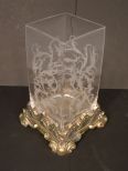 Etched Glass Vase